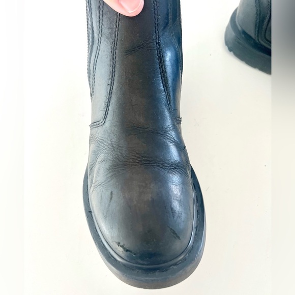 Dr. Martens 2976 Alyson Black Double Zip Unisex Chelsea Leather Boots Size 9 - Picture 8 of 16